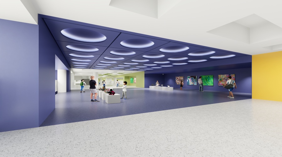 飾紀上品GRG廠家-深圳媽灣九年一貫制學校GRG吊頂工程