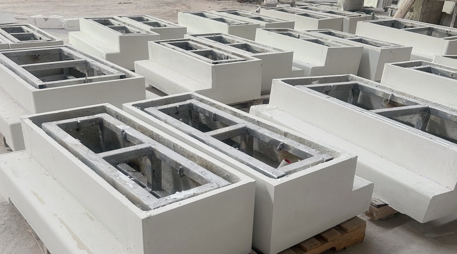 飾紀(jì)上品GRC廠家：茂名那霍服務(wù)區(qū)GRC坐凳底座工程