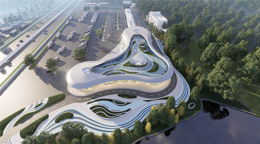 深圳沙田服務區GRC構件項目 深圳沙田服務區GRC構件項目