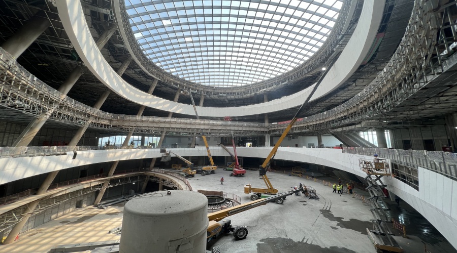 GRG中庭攔河造型 GRG中庭攔河造型