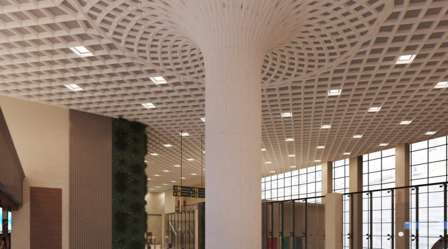 出口剛果金機(jī)場(chǎng)GRG鏤空吊頂GRG柱子工程 出口剛果金機(jī)場(chǎng)GRG鏤空吊頂GRG柱子工程