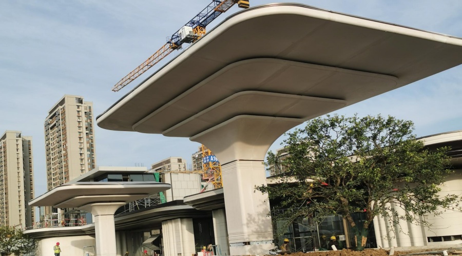 安徽合肥華蓋售樓部UHPC曲面板工程 安徽合肥華蓋售樓部UHPC曲面板工程