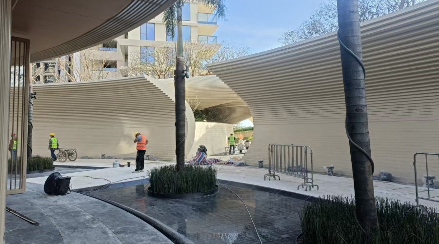 GRC構(gòu)件幕墻施工安裝 GRC構(gòu)件幕墻施工安裝