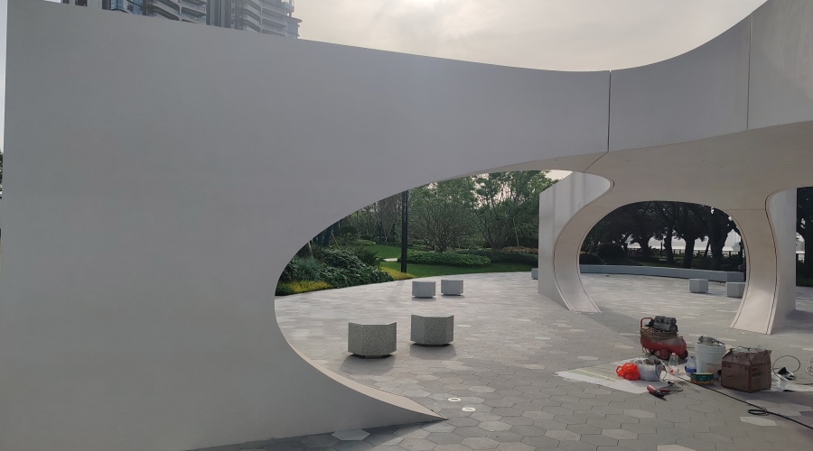 UHPC構件安裝現(xiàn)場 UHPC構件安裝現(xiàn)場