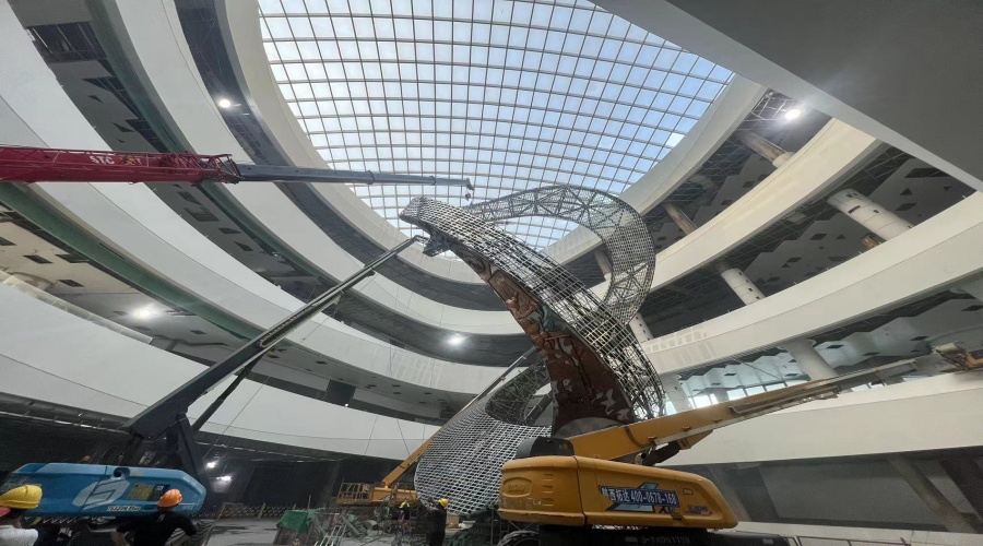 GRG構(gòu)件安裝現(xiàn)場 GRG構(gòu)件安裝現(xiàn)場